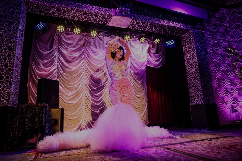 Shirley Sweet performing with The Flamingo Revue at Visulite Theatre