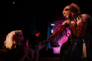 Lucy Risqué performing with The Flamingo Revue at Visulite Theatre