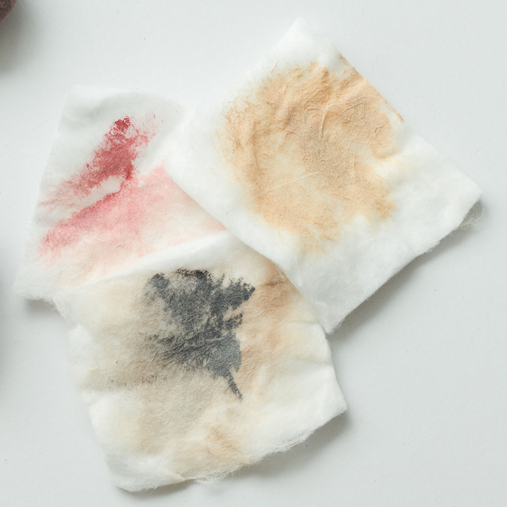 makeup smudges on cotton pads with makeup remover