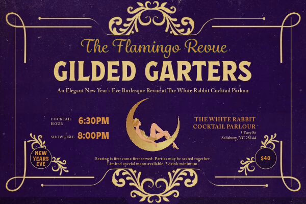 The Flamingo Revue Presents: Gilded Garters at The White Rabbit Cocktail Parlour on NYE December 31 2025